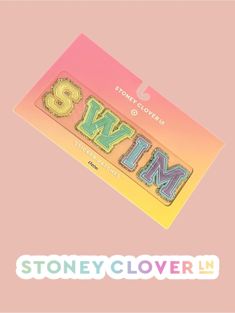 NWT Stoney Clover Lane x Target SWIM Patch Varsity Letters S W I M